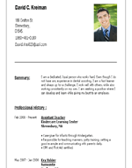 Resume builder sample